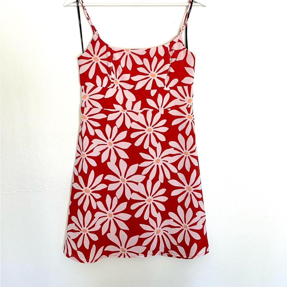 Floral Red and Pink Women's Dress